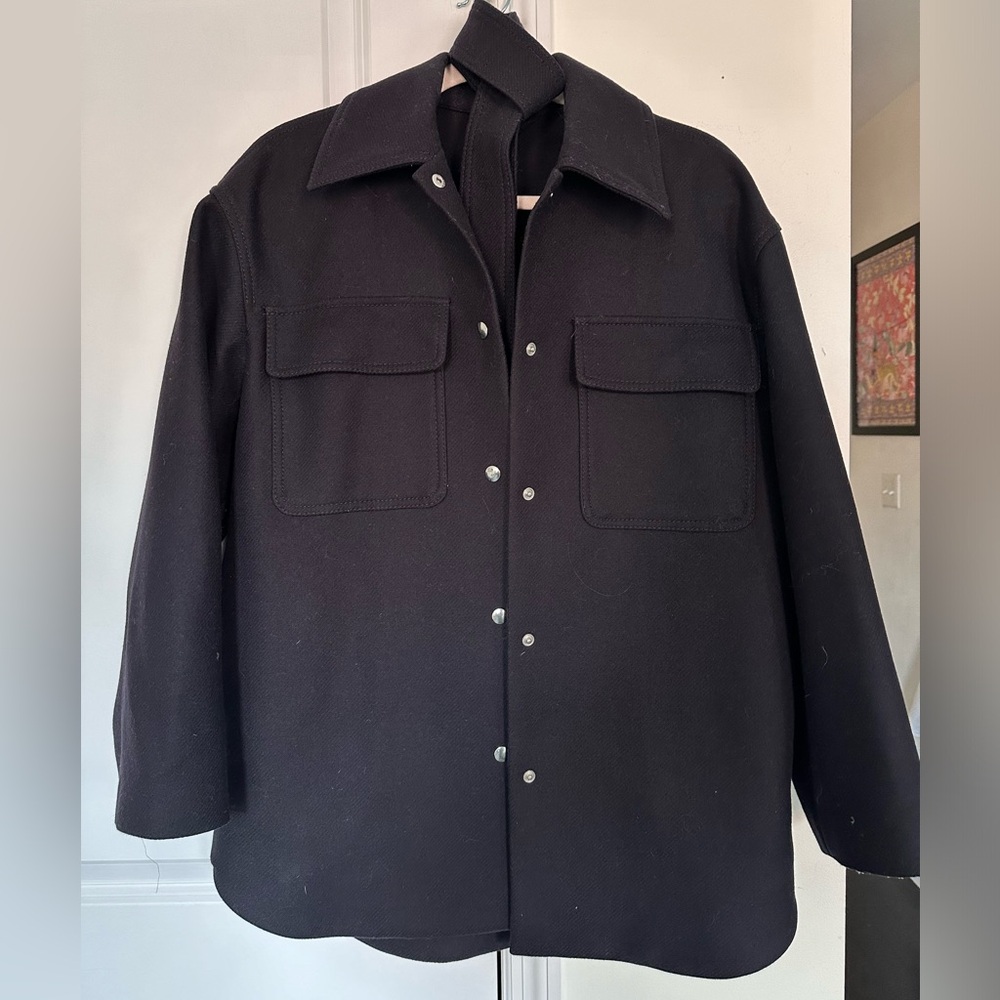 & other stories Women’s Navy Belted Wool Jacket - 
 size EUR 34, US 2 - like new